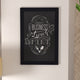 Black,20inchW x 0.75inchD x 30inchH |#| 20inch x 30inch Wall Mounted Magnetic Chalkboard with Wooden Frame -Black