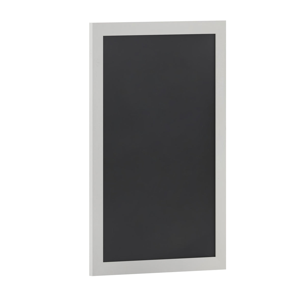 Solid White,24inchW x 0.75inchD x 36inchH |#| 24inch x 36inch Wall Mounted Magnetic Chalkboard with Wooden Frame -White