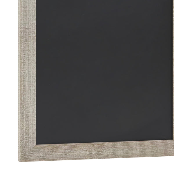 Torched Brown,20inchW x 0.75inchD x 30inchH |#| 20inch x 30inch Wall Mounted Magnetic Chalkboard with Wooden Frame - Torched Wood