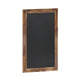 Torched Brown,20inchW x 0.75inchD x 30inchH |#| 20inch x 30inch Wall Mounted Magnetic Chalkboard with Wooden Frame - Torched Wood