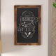 Torched Brown,20inchW x 0.75inchD x 30inchH |#| 20inch x 30inch Wall Mounted Magnetic Chalkboard with Wooden Frame - Torched Wood