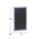 Blue,24inchW x 0.75inchD x 36inchH |#| 24inch x 36inch Wall Mounted Magnetic Chalkboard with Wooden Frame - Rustic Blue