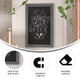 Grey,20inchW x 0.75inchD x 30inchH |#| 20inch x 30inch Wall Mounted Magnetic Chalkboard with Wooden Frame - Rustic Gray