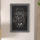 Grey,20inchW x 0.75inchD x 30inchH |#| 20inch x 30inch Wall Mounted Magnetic Chalkboard with Wooden Frame - Rustic Gray