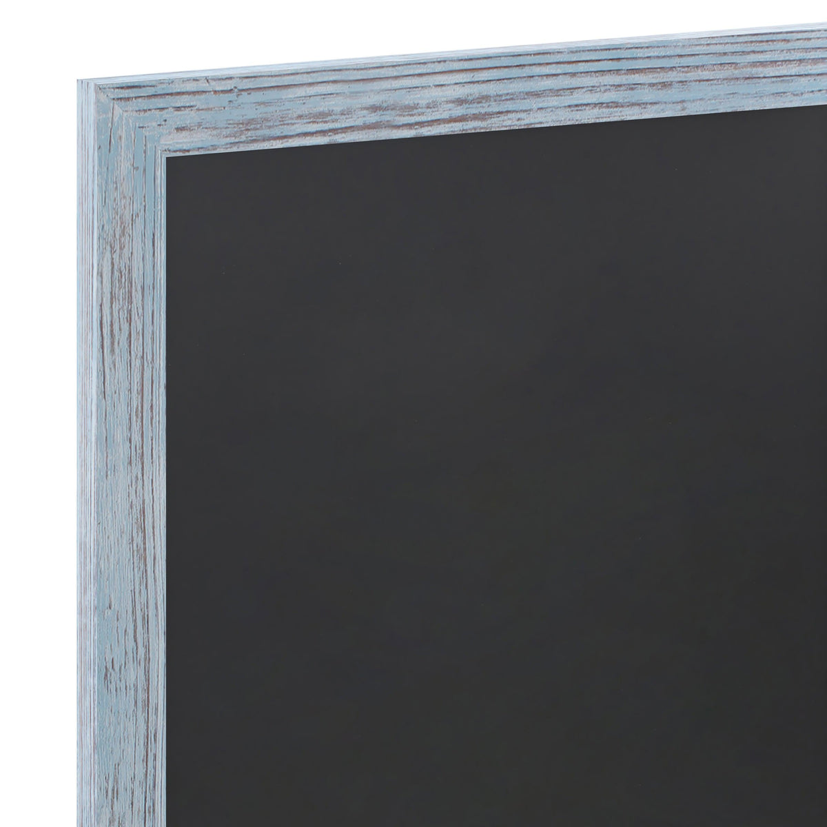 Rustic Blue,18inchW x 0.75inchD x 24inchH |#| 18inch x 24inch Wall Mounted Magnetic Chalkboard with Wooden Frame - Rustic Blue