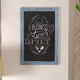 Blue,20inchW x 0.75inchD x 30inchH |#| 20inch x 30inch Wall Mounted Magnetic Chalkboard with Wooden Frame - Rustic Blue