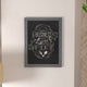 Grey,18inchW x 0.75inchD x 24inchH |#| 18inch x 24inch Wall Mounted Magnetic Chalkboard with Wooden Frame - Rustic Gray