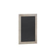 Weathered Brown,18inchW x 0.75inchD x 24inchH |#| 18inch x 24inch Wall Mounted Magnetic Chalkboard with Wooden Frame -Weathered