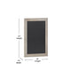 Weathered Brown,18inchW x 0.75inchD x 24inchH |#| 18inch x 24inch Wall Mounted Magnetic Chalkboard with Wooden Frame -Weathered