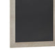 Weathered Brown,18inchW x 0.75inchD x 24inchH |#| 18inch x 24inch Wall Mounted Magnetic Chalkboard with Wooden Frame -Weathered