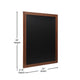 Torched Brown,32inchW x 46inchL |#| 32inch x 46inch Wall Mounted Magnetic Chalkboard with Wooden Frame - Torched Brown