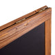 Torched Brown,48inchH x 24inchW |#| Torched Brown Wood A-Frame Magnetic Chalkboard Set-Markers, Stencils and Magnets