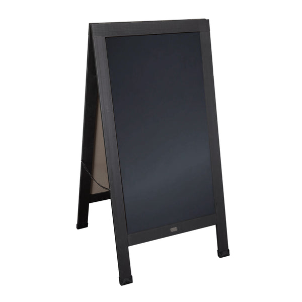 Black,48inchH x 24inchW |#| Black Wood A-Frame Magnetic Chalkboard Set-Markers, Stencils, and Magnets