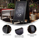 Black,48inchH x 24inchW |#| Black Wood A-Frame Magnetic Chalkboard Set-Markers, Stencils, and Magnets