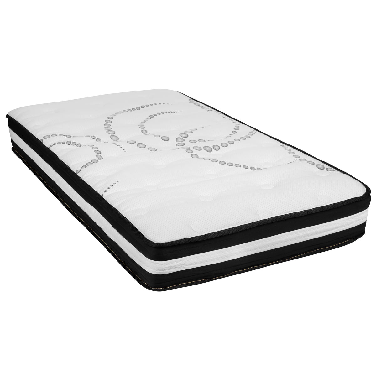 Twin |#| Twin 10inch Mattress & Gel Memory Foam Topper Bundle Set