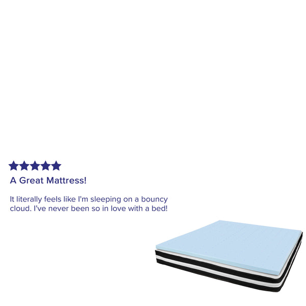 King |#| King 10inch Mattress & Gel Memory Foam Topper Bundle Set