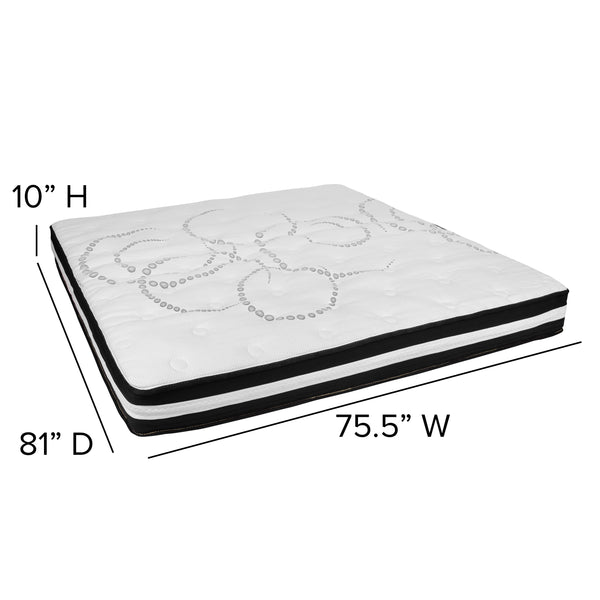 King |#| King 10inch Mattress & Gel Memory Foam Topper Bundle Set