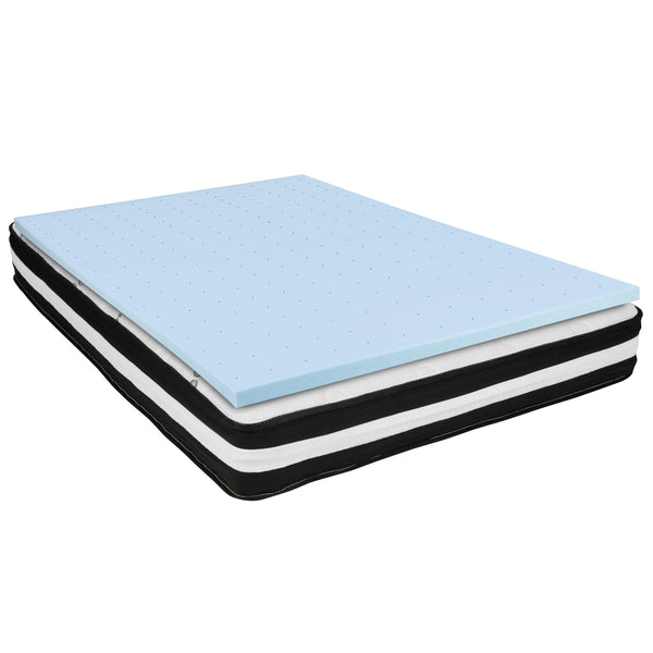 Full |#| Full 10inch Mattress & Gel Memory Foam Topper Bundle Set