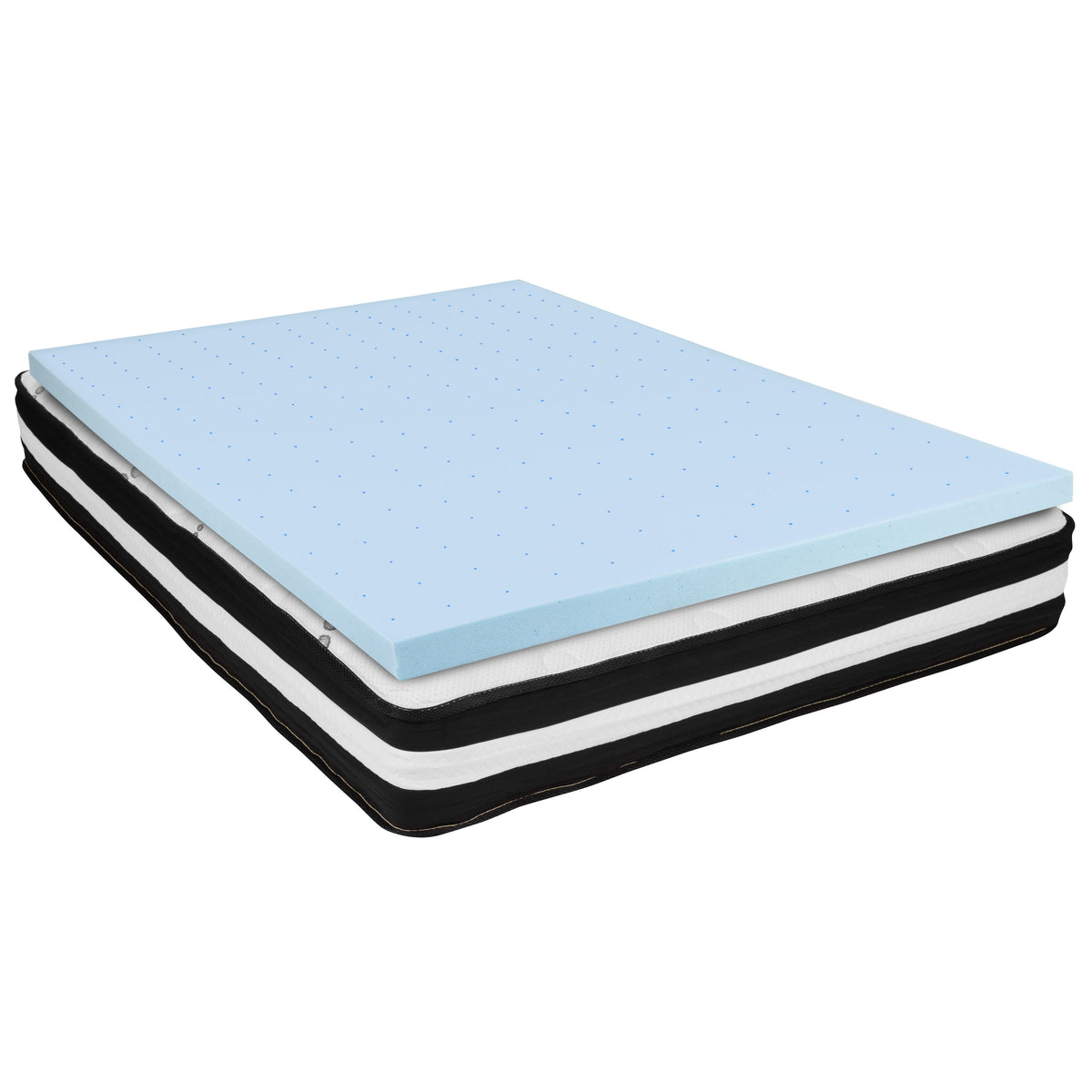 Full |#| Full 10inch Mattress & Gel 3inch Memory Foam Topper Bundle Set