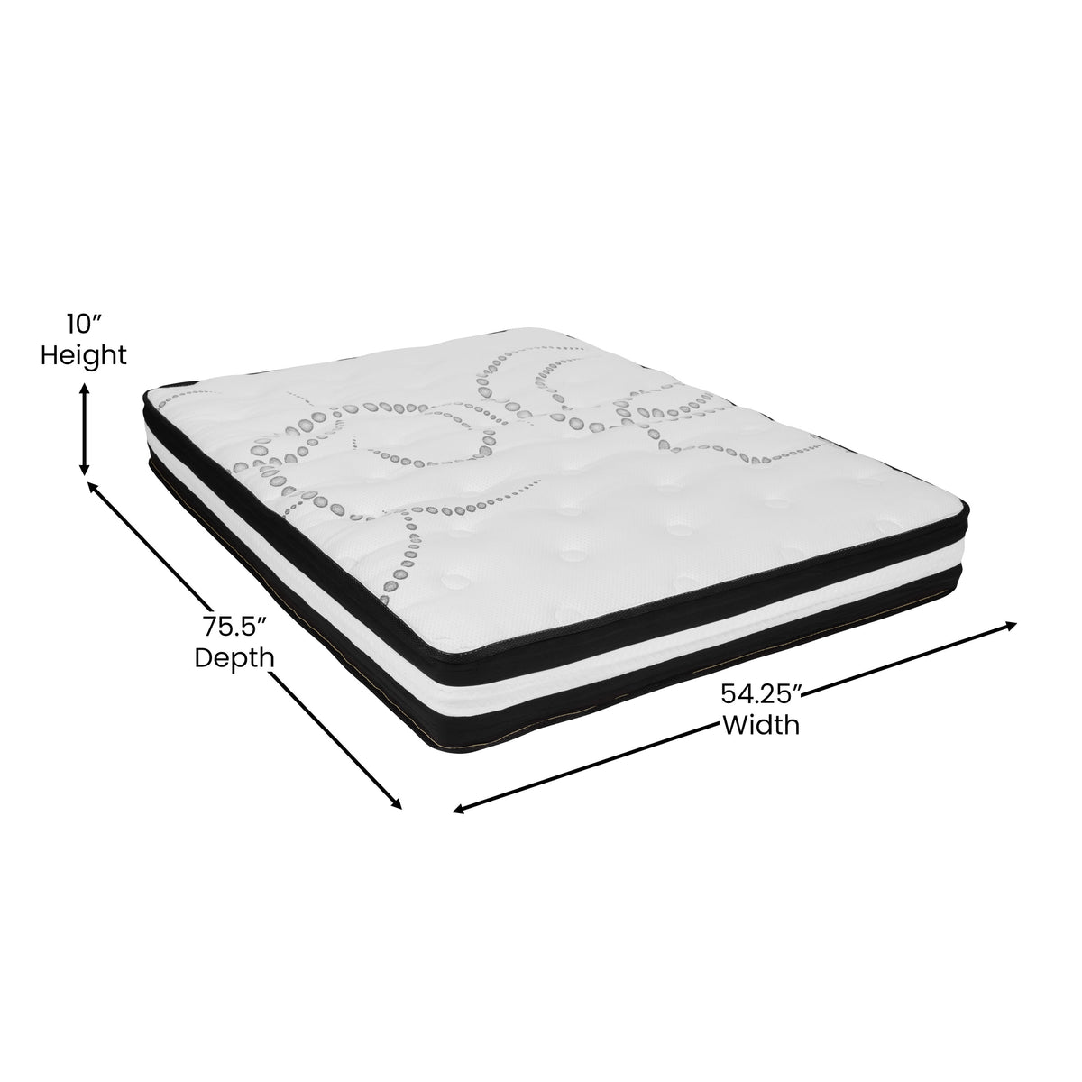 Full |#| 10inch Hybrid Pocket Spring Mattress, Full Mattress in a Box - Premium Mattress