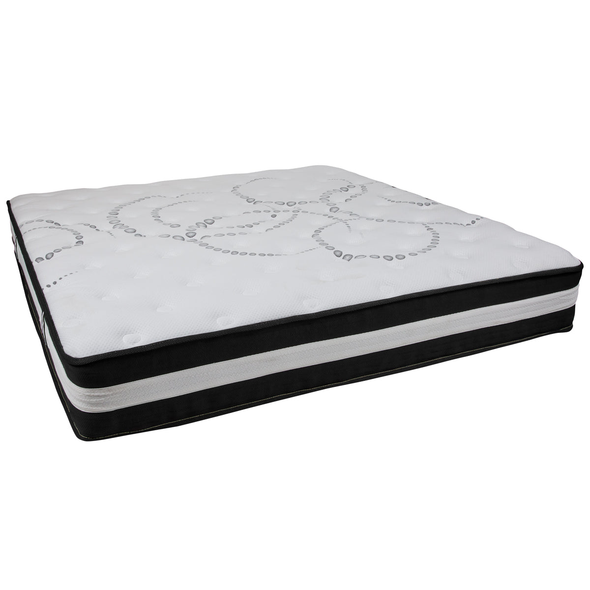 King |#| King 12inch Mattress & Gel Memory Foam Topper Bundle Set