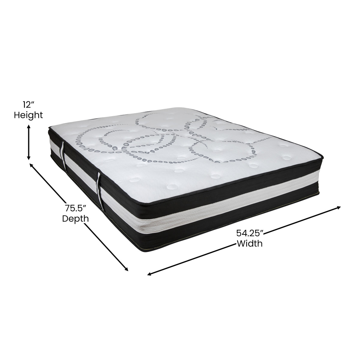 Full |#| 12inch Hybrid Pocket Spring Mattress, Full Mattress in a Box - Premium Mattress