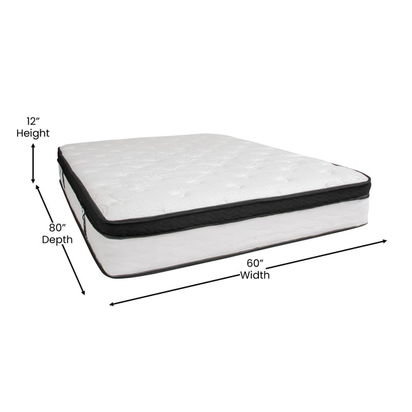 Queen |#| 12 Inch Hybrid Memory Foam Pocket Spring Mattress, Queen Mattress in a Box