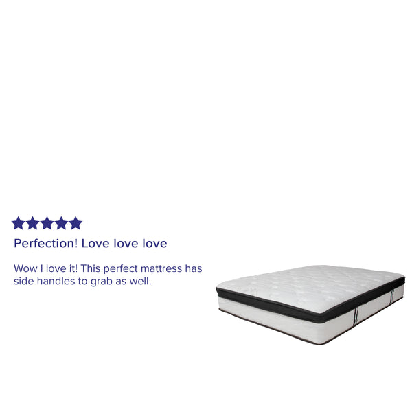 Full |#| 12 Inch Hybrid Memory Foam Pocket Spring Mattress, Full Mattress in a Box