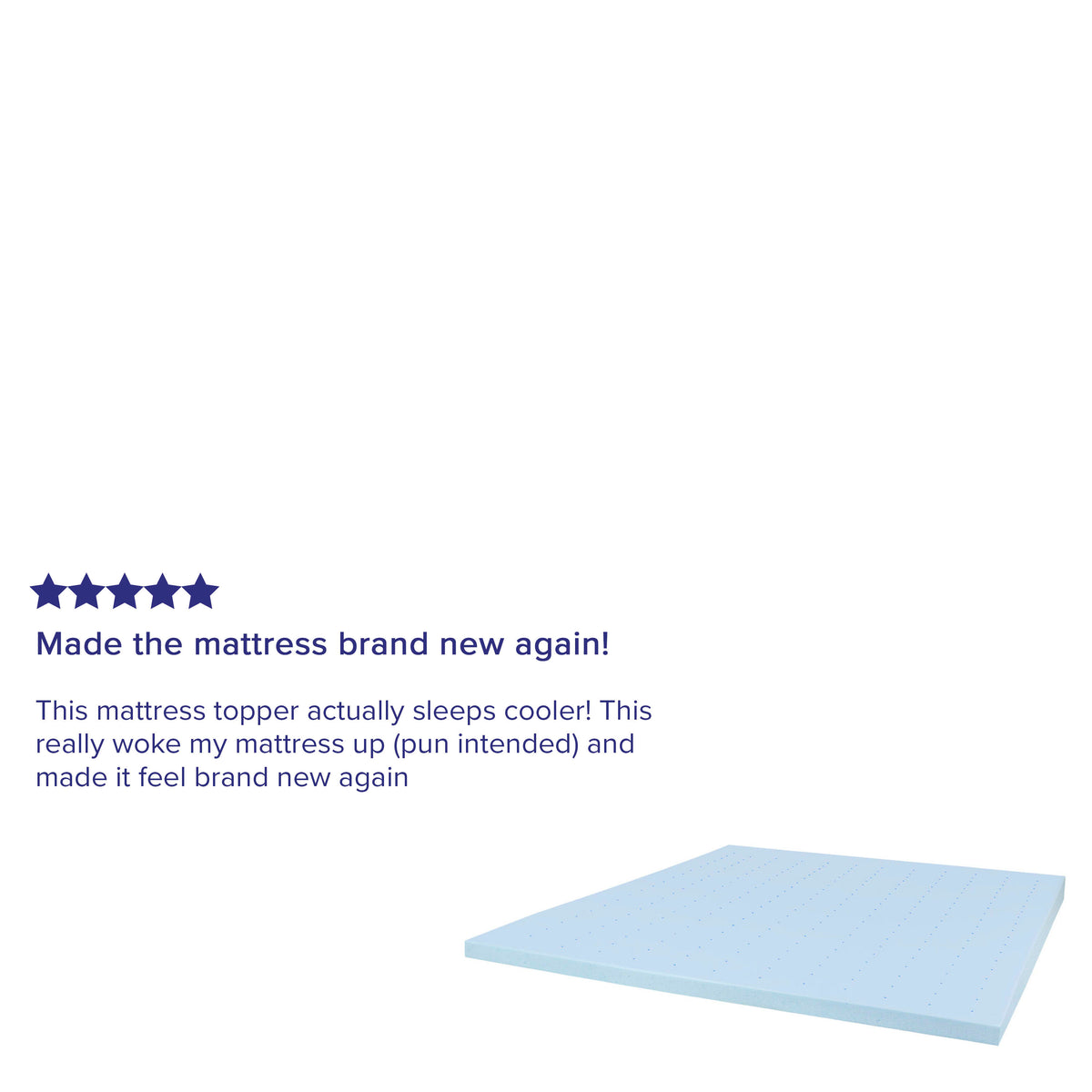 King |#| 3inch Cool Gel Infused Hypoallergenic Cooling Memory Foam Mattress Topper - King