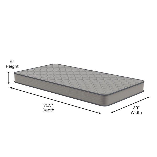 Twin |#| 6inch Hybrid Innerspring Mattress, Twin Mattress in a Box - Premium Mattress