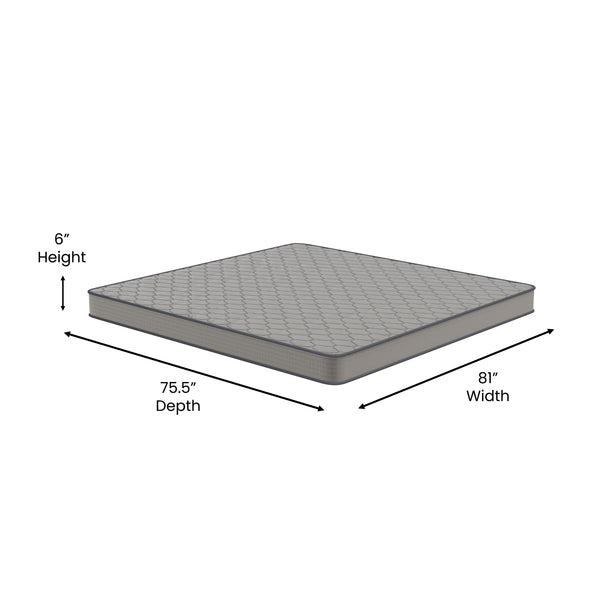 King |#| 6inch Hybrid Innerspring Mattress, King Mattress in a Box - Premium Mattress