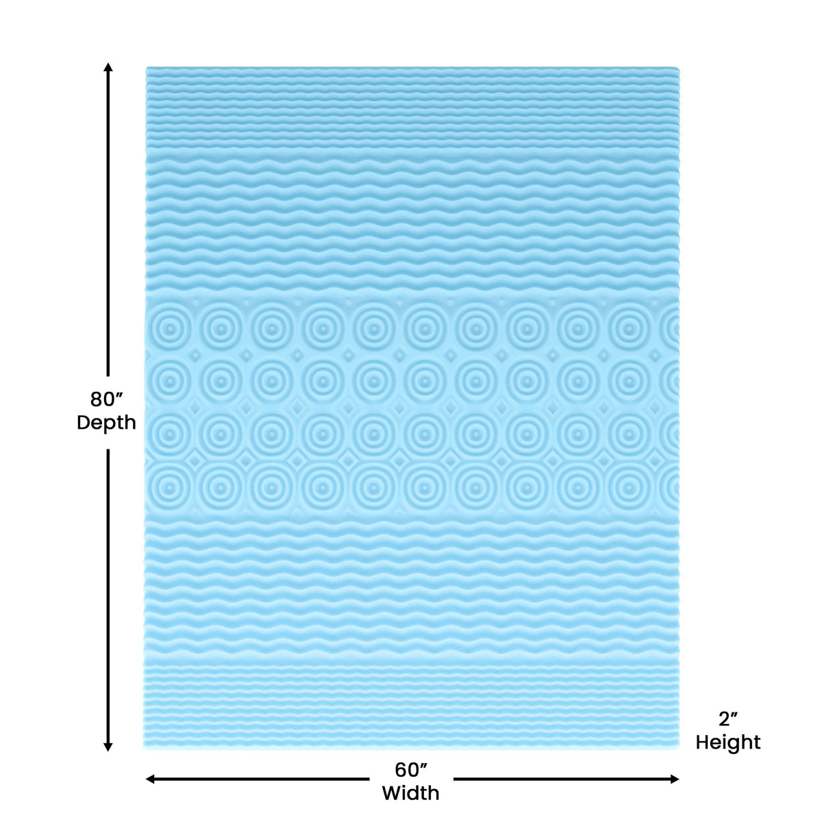 Queen |#| 2 Inch Cooling Gel Infused 5-Zone Memory Foam Mattress Topper - Queen