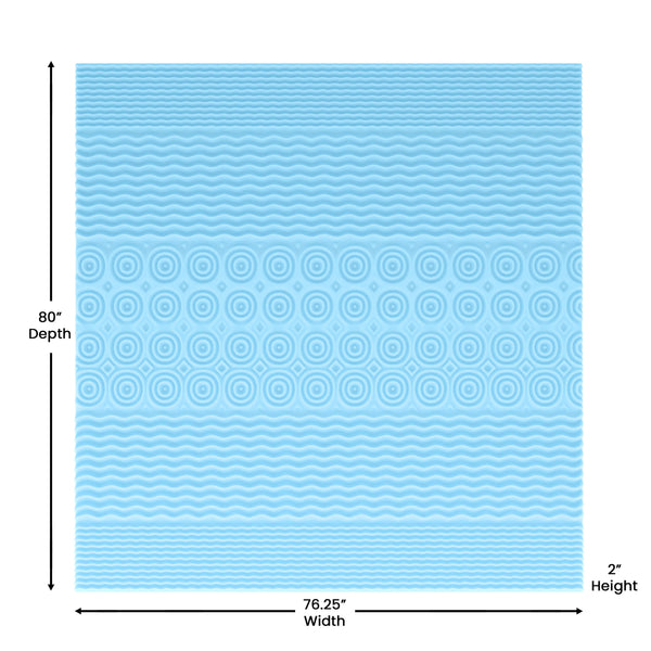 King |#| 2 Inch Cooling Gel Infused 5-Zone Memory Foam Mattress Topper - King