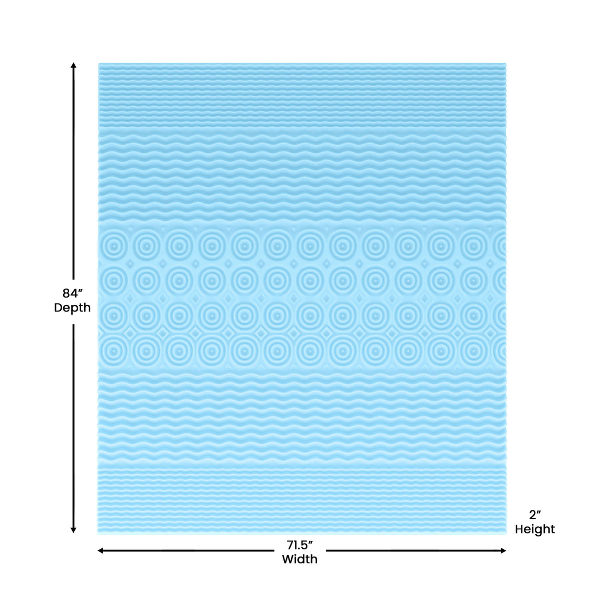 California King |#| 2 Inch Cooling Gel Infused 5-Zone Memory Foam Mattress Topper - California King