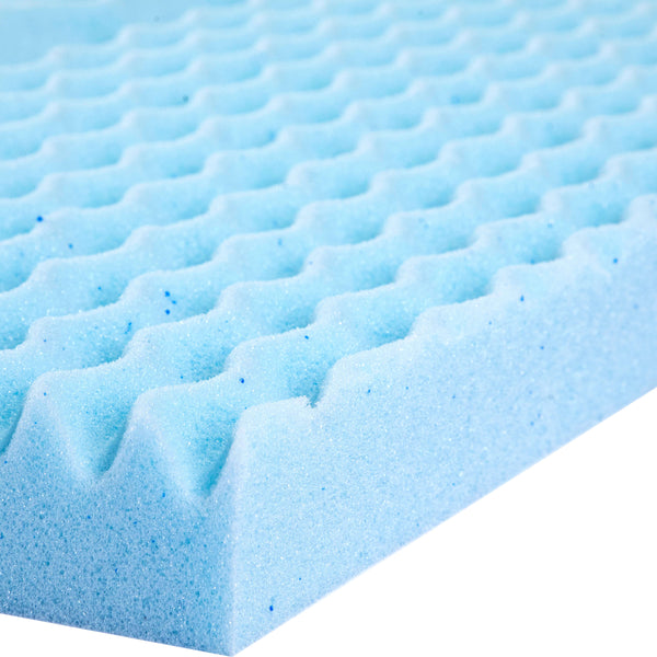 Twin |#| 2 Inch Cooling Gel Infused 5-Zone Memory Foam Mattress Topper - Twin
