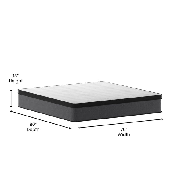 King |#| 13 Inch Hybrid Pressure Relief Euro Pillow Top King Size Mattress In A Box