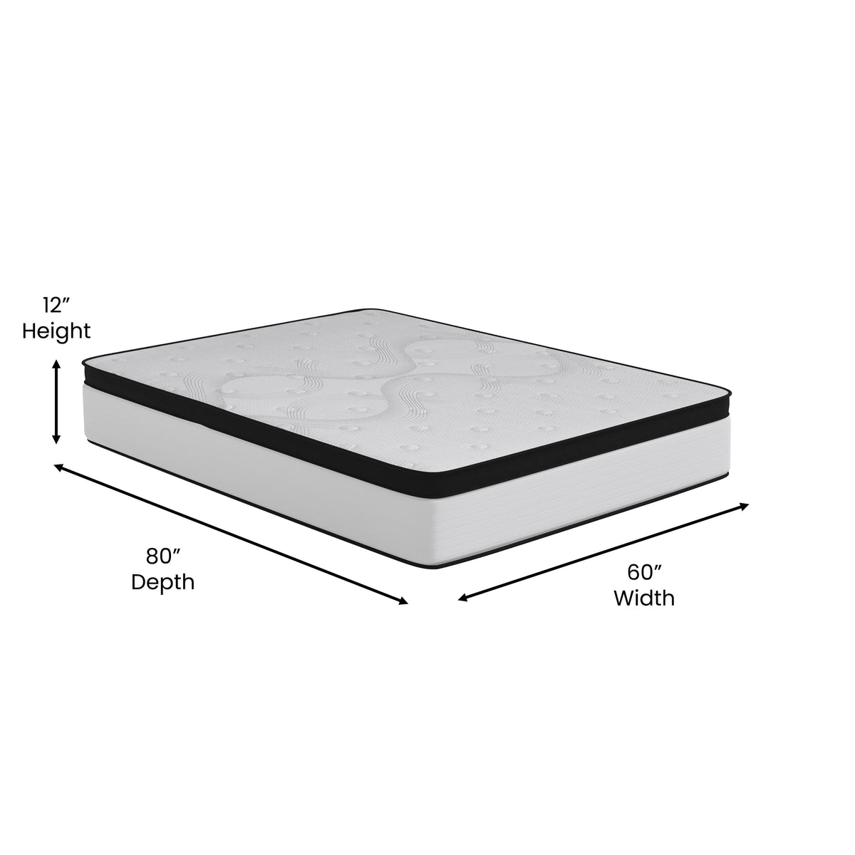 Queen |#| 12inch Hybrid Firm Pocket Spring Mattress, Queen Mattress in a Box-Premium Mattress