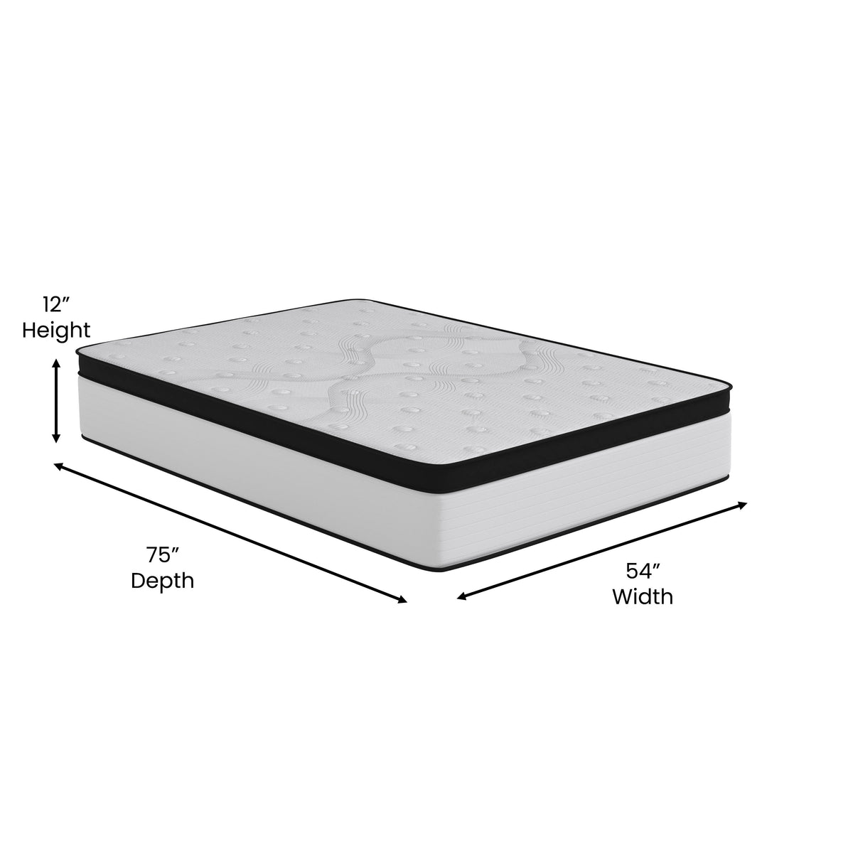 Full |#| 12inch Hybrid Firm Pocket Spring Mattress, Full Mattress in a Box-Premium Mattress