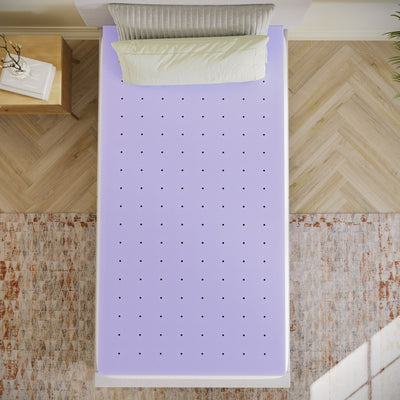 Capri Comfortable Sleep Lavender Infused Memory Foam Mattress Topper with Ventilated Design and CertiPUR-US Certified Foam - View 2