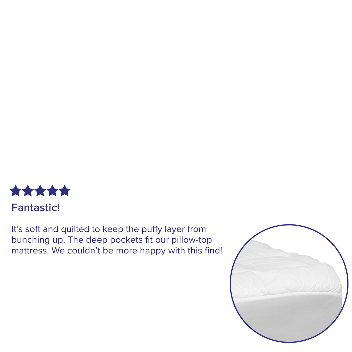 Full |#| Mattress Pad - White Cotton Top - Full - Hypoallergenic - Fits 8"-21" Mattress