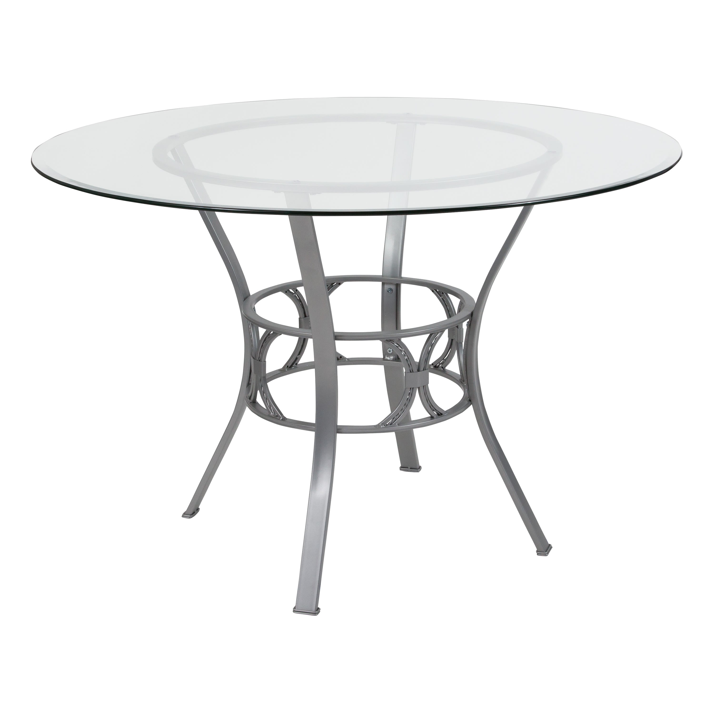 45 inch round glass deals top dining table