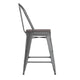 Silver Gray/Gray |#| All-Weather Counter Height Stool with Poly Resin Seat - Silver/Gray