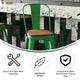 Green/Teak |#| All-Weather Counter Height Stool with Poly Resin Seat - Green/Teak