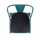 Kelly Blue-Teal/Black |#| All-Weather Counter Height Stool with Poly Resin Seat - Kelly-Blue Teal/Black