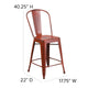 Kelly Red/Red |#| All-Weather Counter Height Stool with Poly Resin Seat - Kelly Red/Red