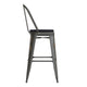 Copper/Black |#| All-Weather Bar Height Stool with Poly Resin Seat - Copper/Black