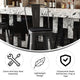 Black/Black |#| All-Weather Bar Height Stool with Poly Resin Seat - Black/Black
