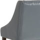 Light Gray LeatherSoft |#| 30inch High Tufted Walnut Barstool with Accent Nail Trim in Light Gray LeatherSoft