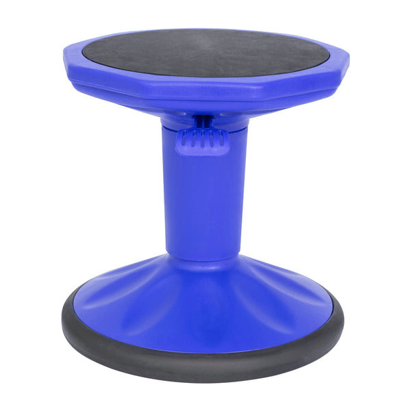 Blue |#| Kids Adjustable Height Active Learning Stool for Classroom and Home in Blue