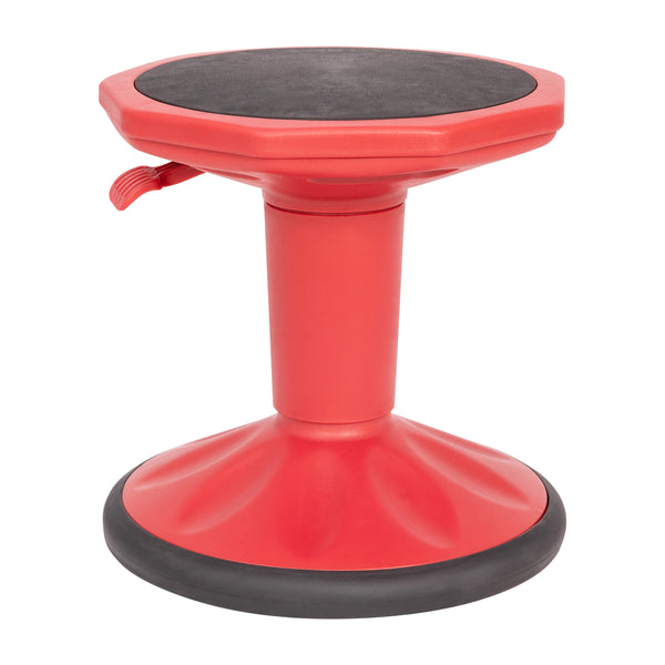 Red |#| Kids Adjustable Height Active Learning Stool for Classroom and Home in Red